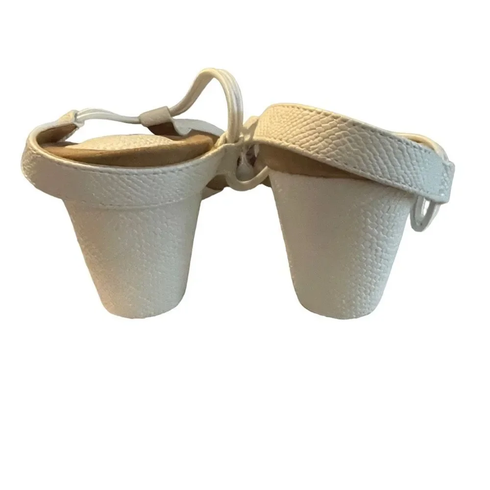 STYLE & CO WHITE WEDGE SANDALS‎